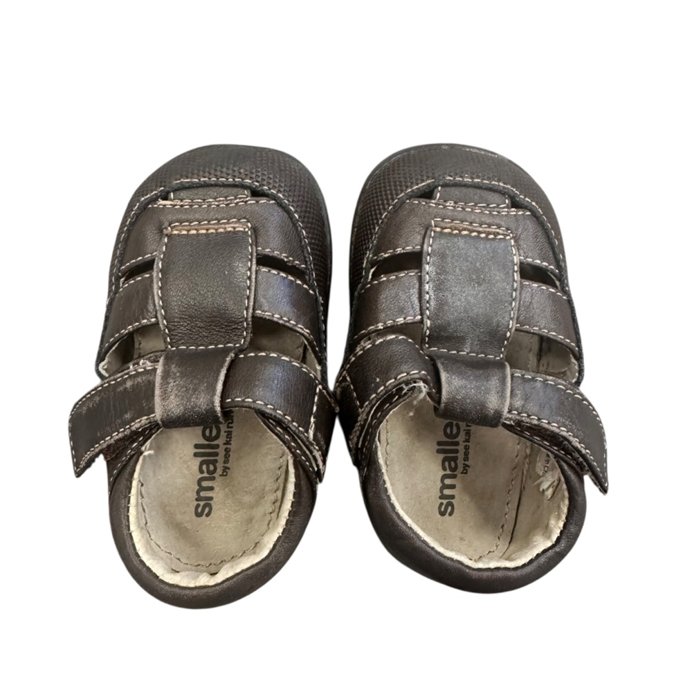 See Kai Run Patrick II Adjust Brown Leather Fisherman Sandals Toddler Size 3.5 - Picture 2 of 6